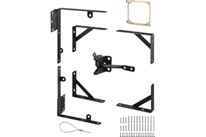 Saker Heavy Duty Gate Brace Kit, Anti-Sag Gate Hardware, Corner Brace for Wooden Fences, Driveways, Doors, Windows (1, Black)