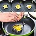 Egg Ring, I-Choice Nonstick Stainless Steel Egg Mold Omelette Mould Egg Rings Pancake Rings Fried Egg Cooker Molds Cooking Tools Kitchen Gadgets, Round/Heart/Star/Flower Shape, Set of 4