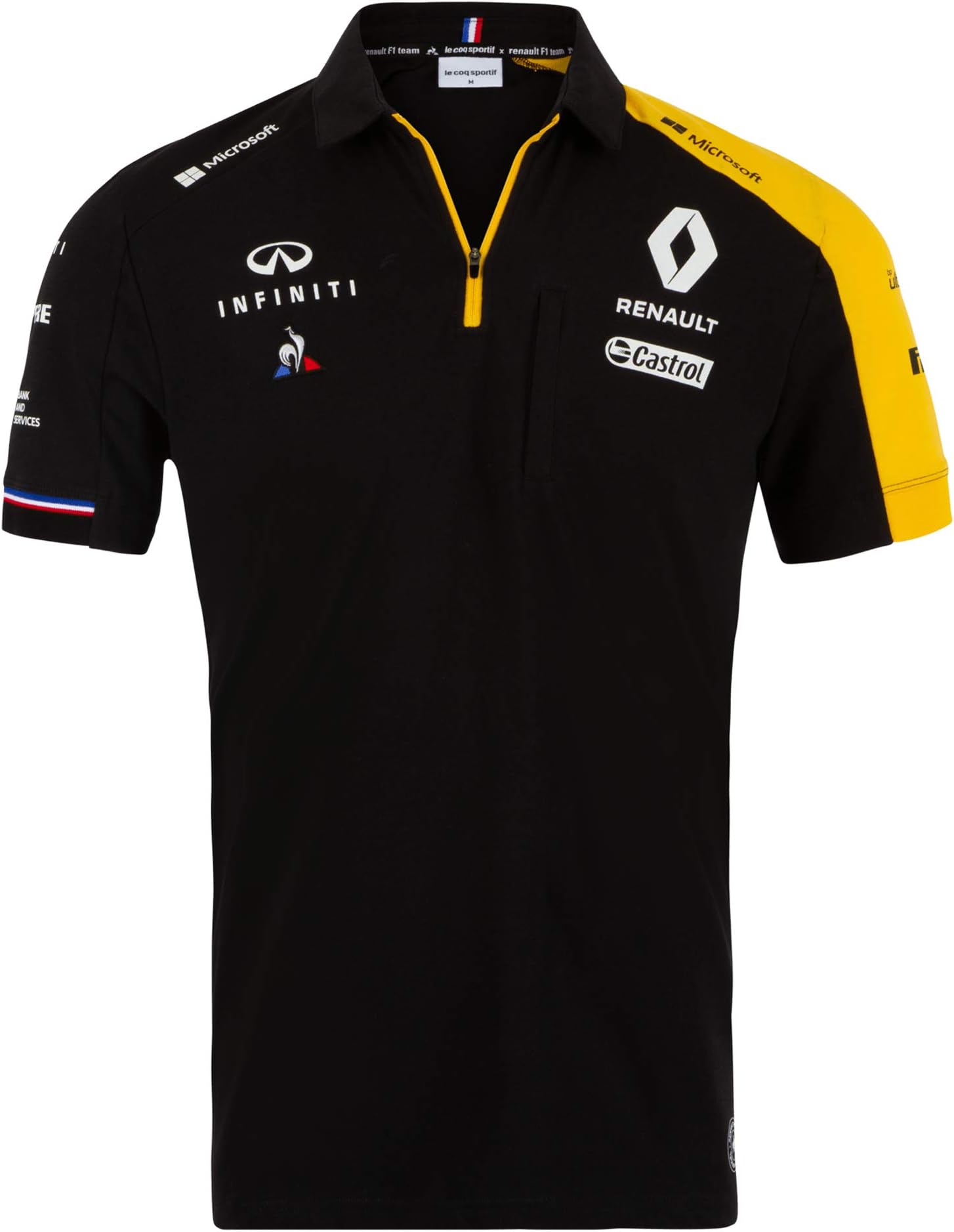 Renault F1 Team 2019 Official Mens Polo Shirt BLACK Formula One Merchandise