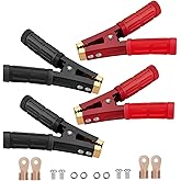 4PCS Battery Jumper Cable Clamps, Heavy Duty Pure Copper Car Battery Clamps, 500-1000A Battery Alligator Clamps, Jumper Cable Ends Suitable for All Kinds of Cars and Boats