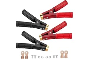 STIFFOUR 4PCS Battery Jumper Cable Clamps, Heavy Duty Pure Copper Car Battery Clamps, 500-1000A Battery Alligator Clamps, Jumper Cable Ends Suitable for All Kinds of Cars and Boats