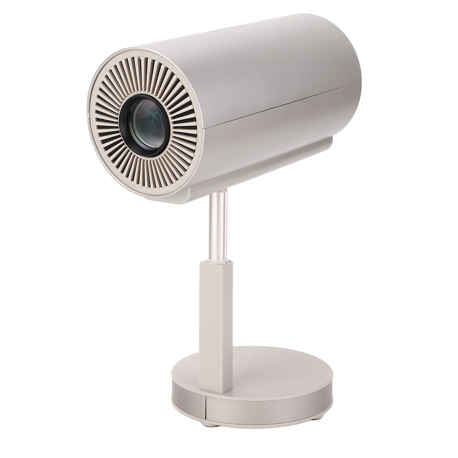 Smart Mini Projector, 4K 1080P Portable Projector with Smart Voice Control, 1200LM Brightness 3D Surround Sound Movie Projector for Home, 90 Degree Flip Head Home Theater (UK Plug)