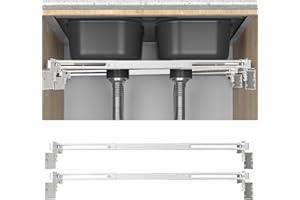 Noliven 2 pcs Undermount Sink Support Bracket, Adjustable Stainless Steel Bracket for Heavy Duty Undermount Kitchen Sinks, Du