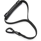 JIPIMON Short Dog Leash with Comfortable Handle, Black | Reflective, Heavy Duty Leash, for Dog Training Control