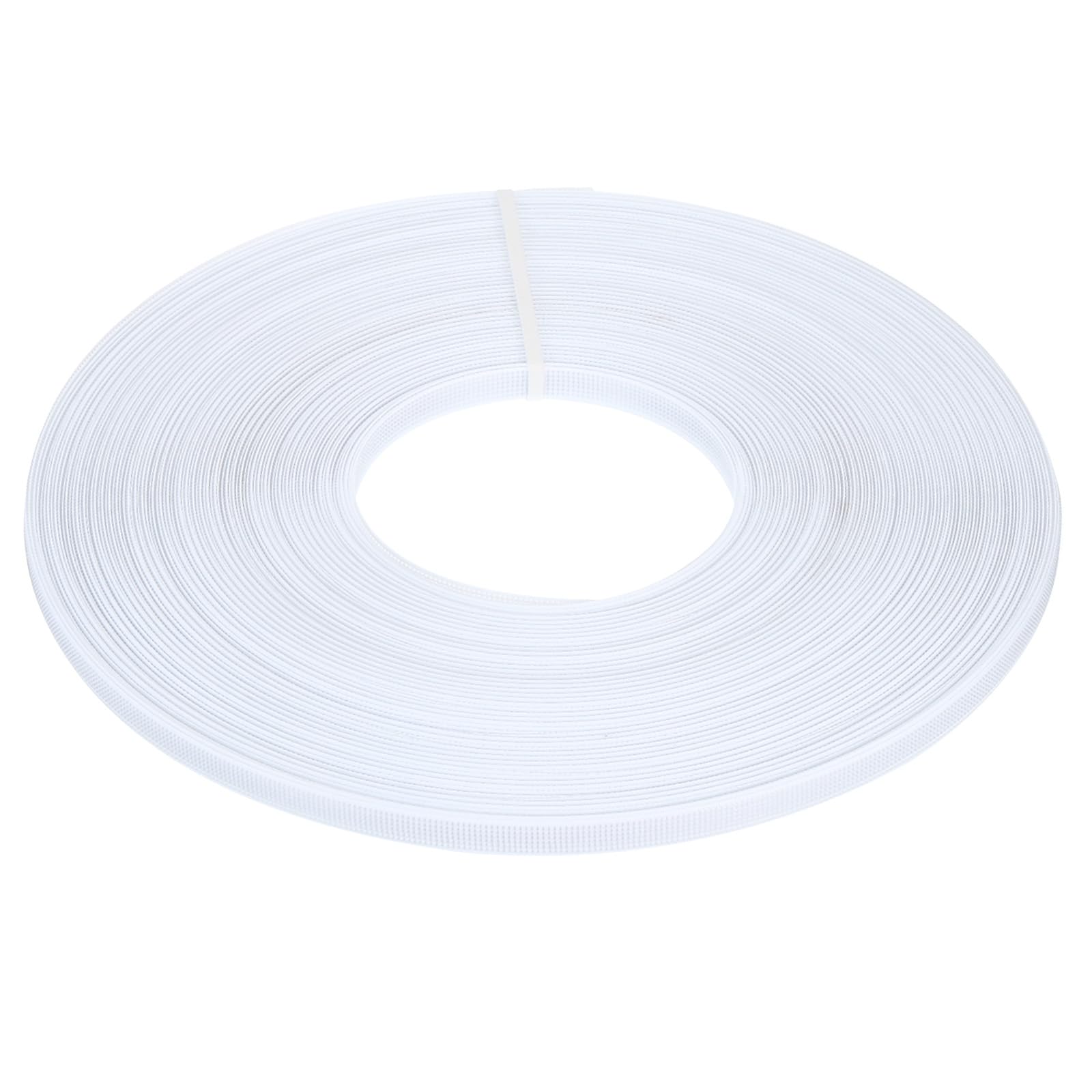 PATIKIL 45 Yards 10mm Polyester Boning for Sewing, Sew-Through Low-Density Boning for Wedding Dress, Hat, Corsets, Handbags, DIY Crafts, White