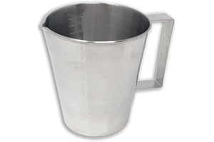 Edu-Labs Stainless Steel Graduated Lab Beakers with Handles, 1000mL