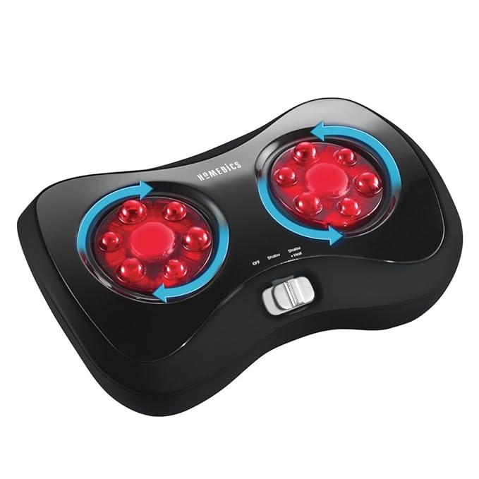 HoMedics Deep Kneading Shiatsu Foot Massager with Heat, 12 Rotating