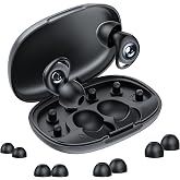 Ear Plugs for Sleeping Noise Cancelling, Soft Earplugs for Concert, Reusable Ear Plugs for Noise Reduction with 8 Ear Tips, Silicone Hearing Protection for Work, Concert