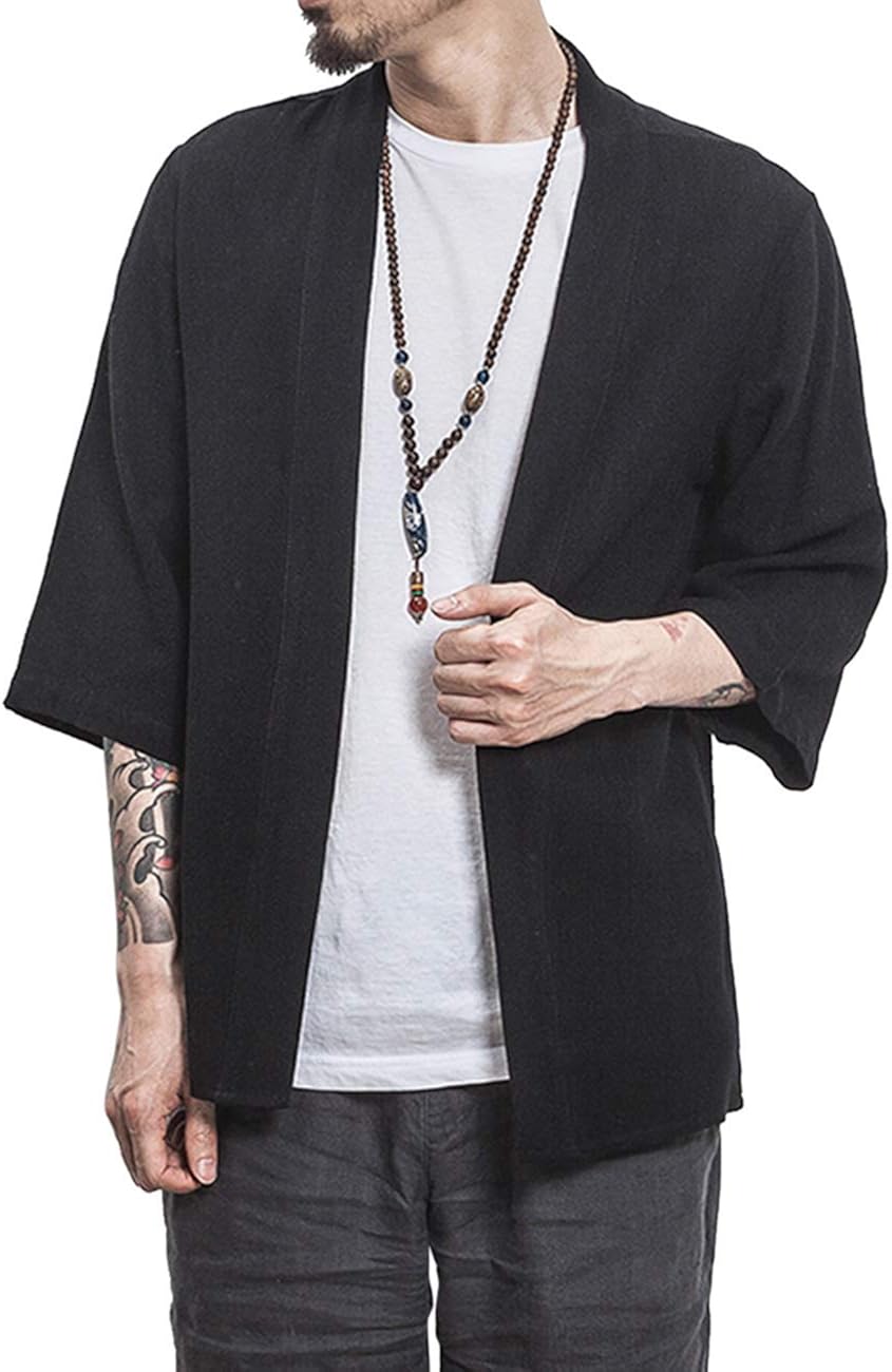 Classic Japanese Vintage Kimono Jacket Coat Men's Cardigan Summer