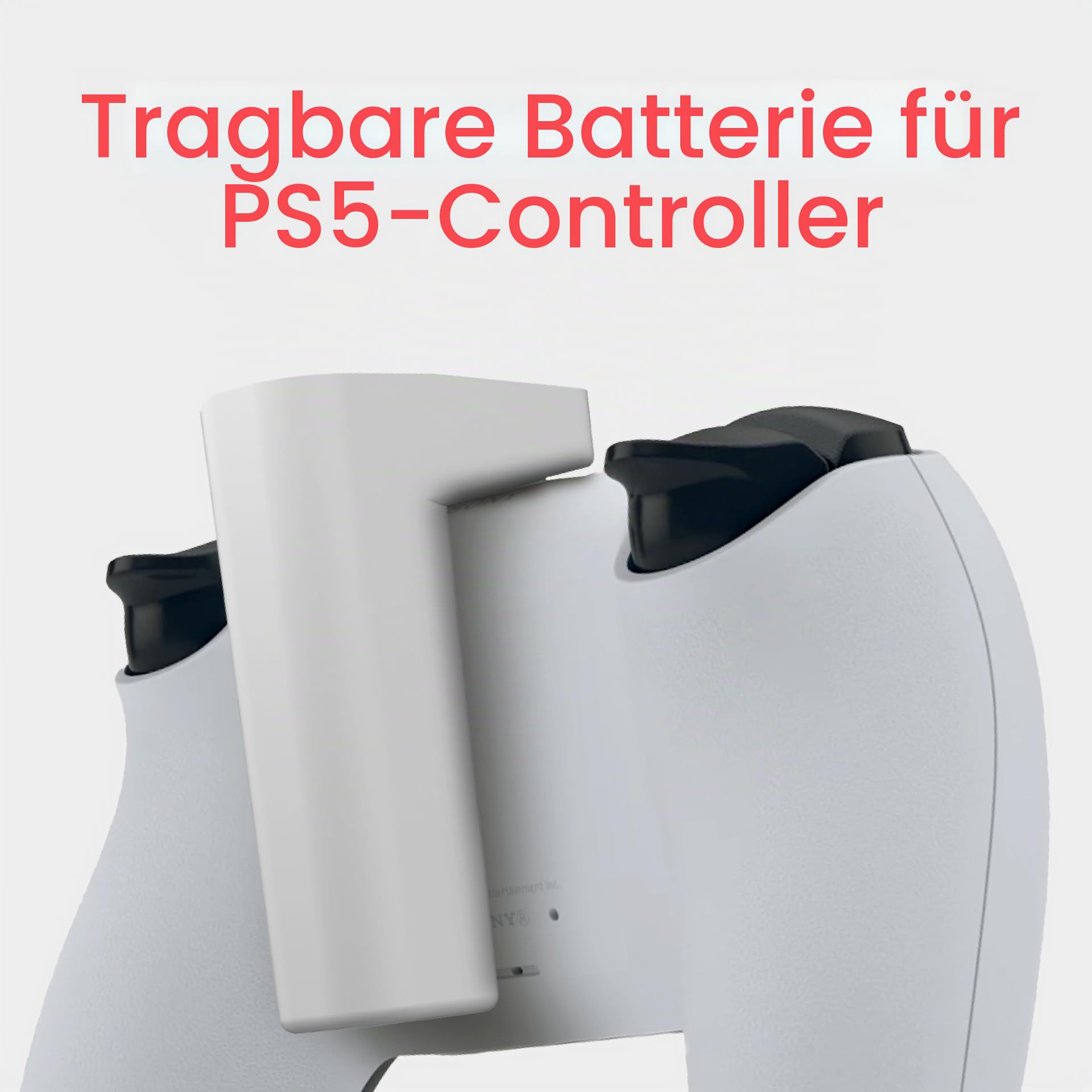 Remotto5 - PS5 Controller-Ladegerät Kabelloses, Tragbarer Akku für DualSense, Play während des Aufladens, Lange Akkulaufzeit, +12 Stunden Akkulaufzeit, PS5 Zubehör 2