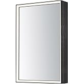 ET2 Lighting E42065-BBK Bevel - 47W 1 LED Mirror-36 Inch Tall and 24 Inch Wide, Finish Color: Brushed Black