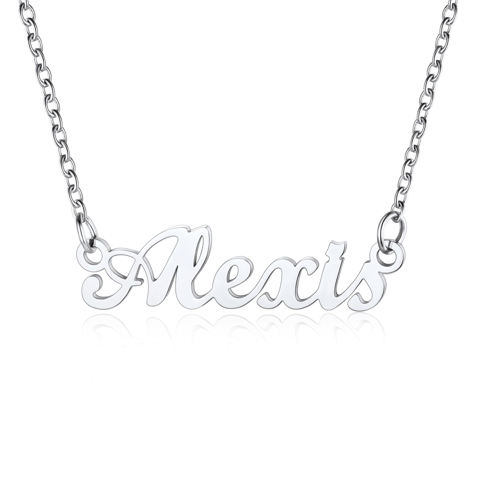 U7 Personalised Necklaces Alexis Name Necklace Mens Jewellery Chains Pendant for Men