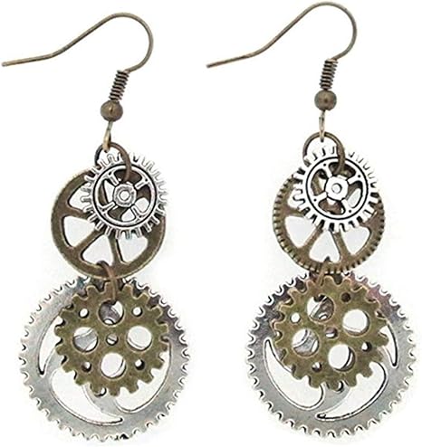 Amazon Co Jp Weilydf ピアス ギア 歯車 イアリング 工業風 耳飾り スチームパンク アンティーク 時計部品 面白い 贈り物 レディース メンズ ホーム キッチン