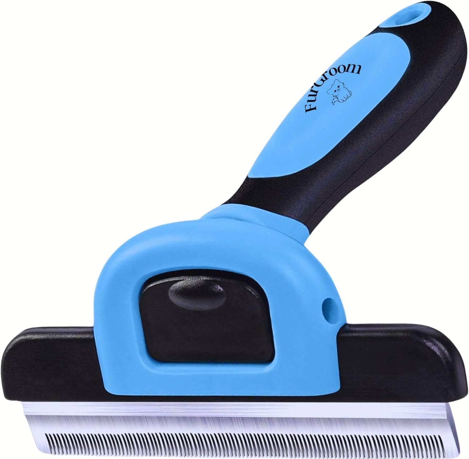 FurGroom Deshedding Tool for Dogs and Cats-Reduces Shedding by Up to 95% in Less Than 10 Minutes—best Choice for Grooming and Deshedding Your Lovely Pets. Dog Cat Horse Rabbit Brush (BLUE, L)