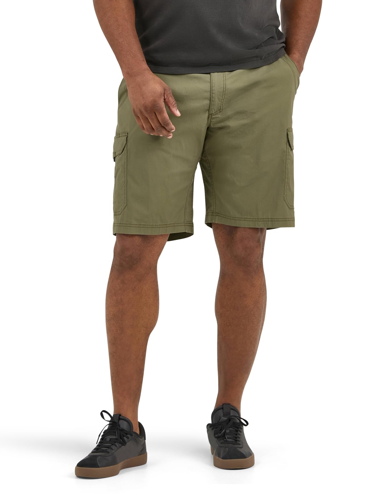 Lee Men’s Big & Tall Extreme Motion Crossroad Cargo Short, Olive Night