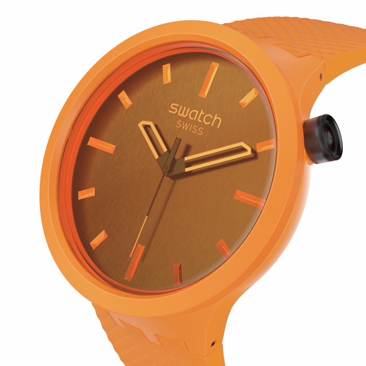 Swatch Unisex Casual Orange Watch Bio-sourced Material Quartz Crushing Orange