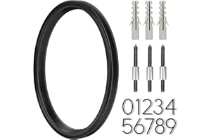 BVNUD 5 Inch Stainless Steel Floating House Number, Metal Modern House Numbers, for Outdoor Mailbox Yard Home Wall DoorGarage Gate with Nail Kit, Coated Black, 911 Visibility Signage