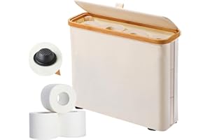 UgyDuky Toilet Paper Storage with Lid Toilet Paper Basket Toilet Paper Organizer Free Standing Toilet Paper Holder Slim Toile
