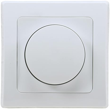 Delphi Dimmer für dimmbare 230V LED Lampen 3-60W I inkl. Rahmen Unterputz Montage Weiß