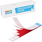 Keilend Dental Articulating Paper, 400 Sheets Red Dental Bite Paper 30 &mu;m | Double-sided coating, thin, 10 books of 40 sheets, with separating sheets, for clinical and lab use