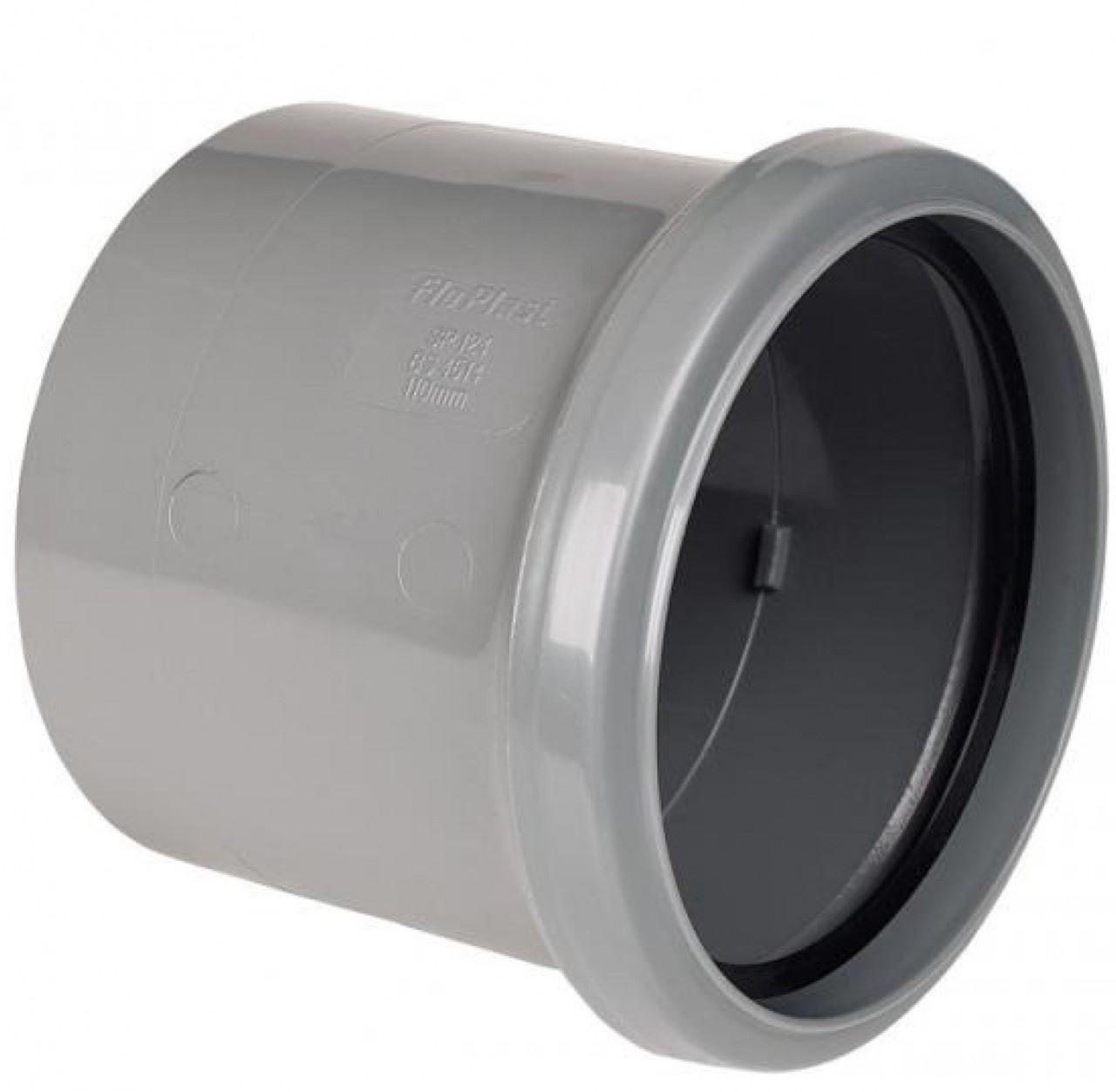 FLOPLAST 110mm Ring Seal Soil Single Socket - Grey