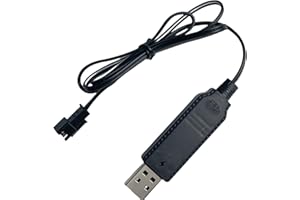 3.7V USB Charger Cable With SM-2Pin Plug Compatible With RC Car, Plane, Tank, Boat and Other Remote Control Toys for 3.7V Lip