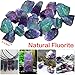 Natural Fluorite Quartz Crystal Stone Bulk Raw Tumbled Stone Rainbow Gemstone for Cabbing Cutting Lapidary Tumbling Polishing Wicca Reiki Crystal Healing