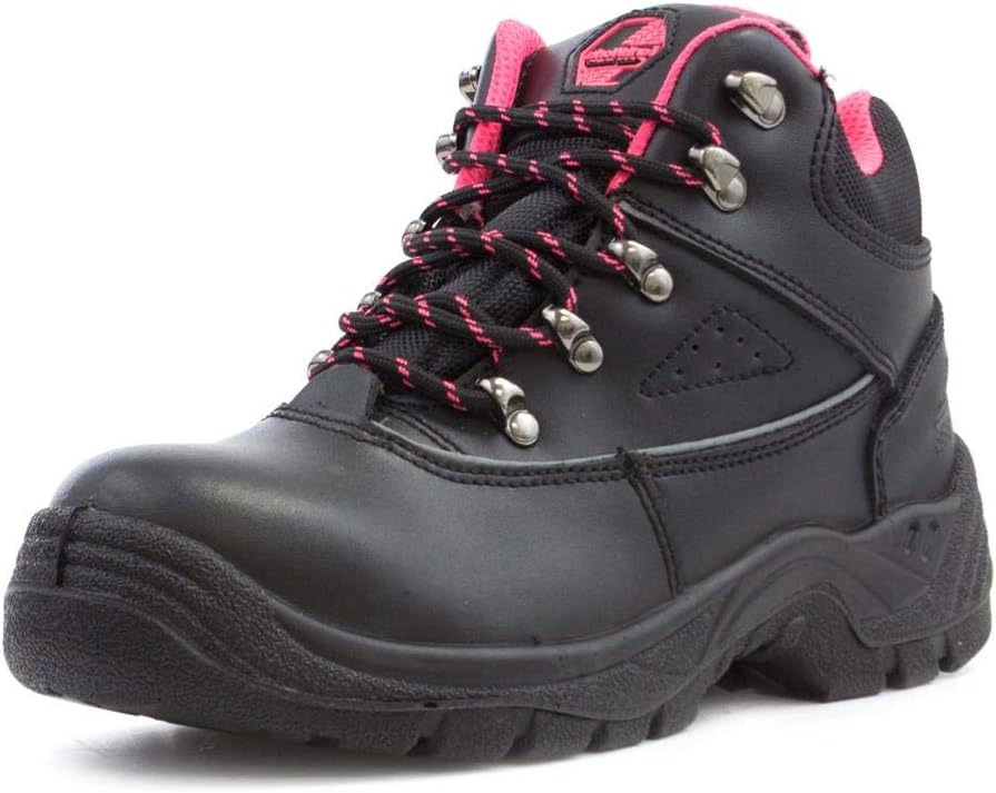 Earth Works Safety - Earth Works Unisex Black Leather Safety Boot