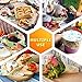 Reusable Beeswax Food Storage Wraps - 6 Pack - Eco-Friendly Wax Sandwich Wrap and Bowl Cover - Healthy Alternative To Saran Wrap - 2 Large, 2 Medium, 2 Small, 1 Cotton Produce Bag