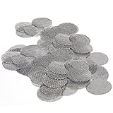 50 Beamer Premium Stainless Steel Screens. For Tobacco Pipes 0.625 (5/8th) Inch Size + Limited Edition Beamer Smoke Sticker