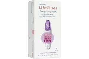 Artron LifeClues™ Pregnancy Test Midstream: Know Your Pregnancy Weeks! 1pc/Pack HCG QuadSense Semi-Quantitative Urine Test – 