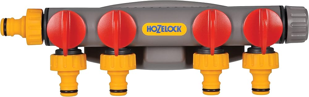 Hozelock Multi-Tap Connector 4-Way Watering 2150R0000 With Fittings
