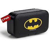 Smartshake DC Comics 2-Tier Pill Organizer, 7-Days Weekly Pill Organizer with 5 Extra Compartments, Portable Size, BPA-Free Pill Box for Travel, Vitamin &amp; Supplements, Medicine Organizer - Batman