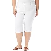 Gloria Vanderbilt Womens Amanda High Rise Skimmer Short Plus