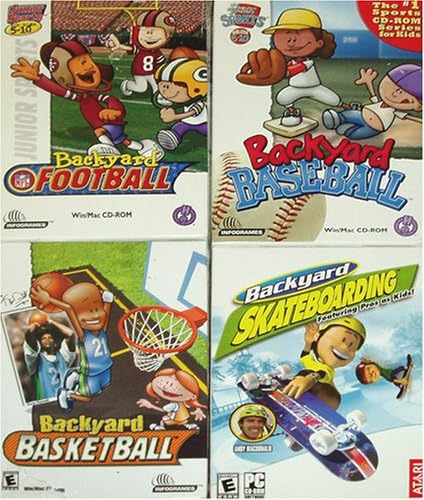 Backyard Skateboarding Baseball Basketball And Football 4 Pack