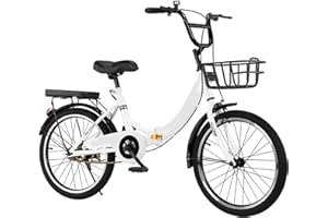 Folding Bike Folding Bike for Adult, High Carbon Steel Lightweight Folding Bike for Women and Men Premium Mountain Bikes Port