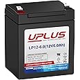 UPLUS LP12-6 12 Volt 6AH Rechargeable AGM Battery, Compatible for DJW12-4.5 Replacement Batteries for Security Alarm System, LiftMaster/Craftsman 4228 Garage Door Opener, Electric Ride-Ons etc.