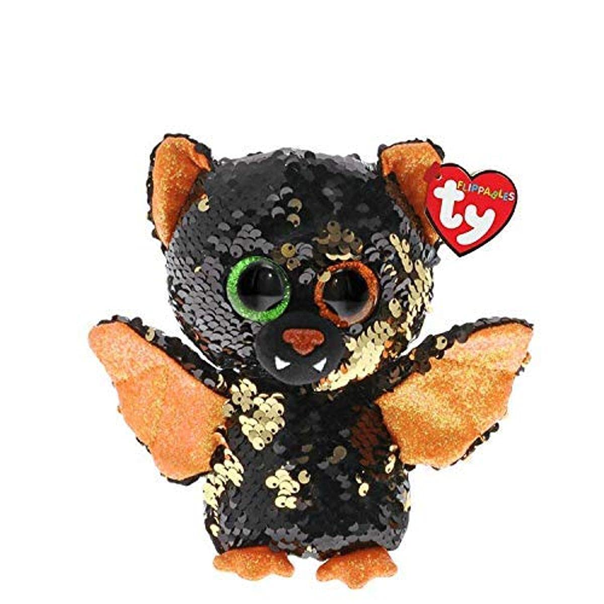 Ty - Flippables - Glitter Glitter Omen the Bat Halloween Plush