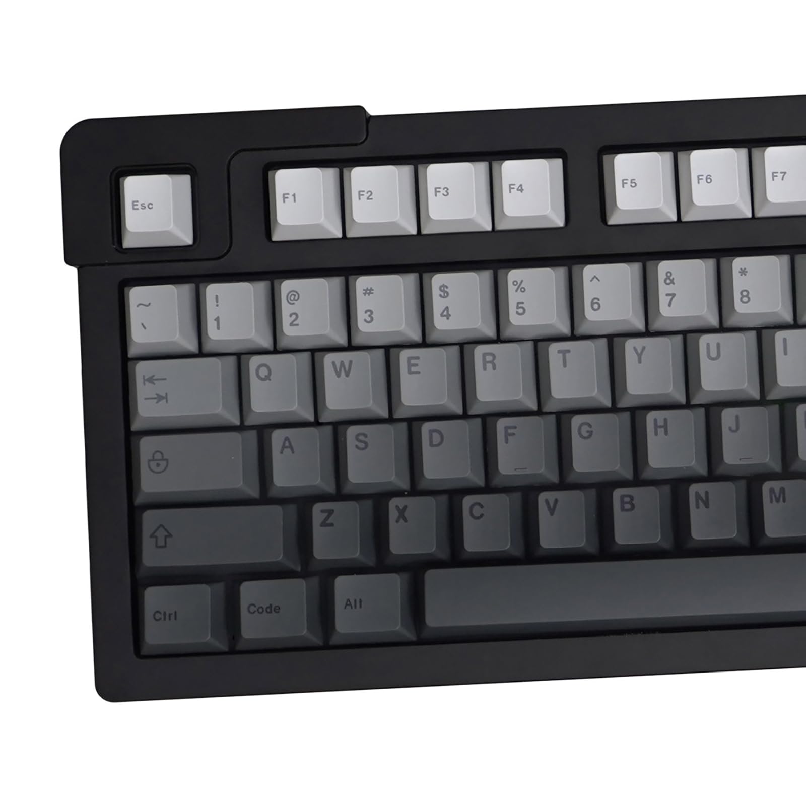 Gradient Gray Keycaps 125 Keys Cherry Profile Dye Sub PBT Keycaps Set Fit for 61/87/104/108 Cherry Mx Switches Mechanical Keyboard