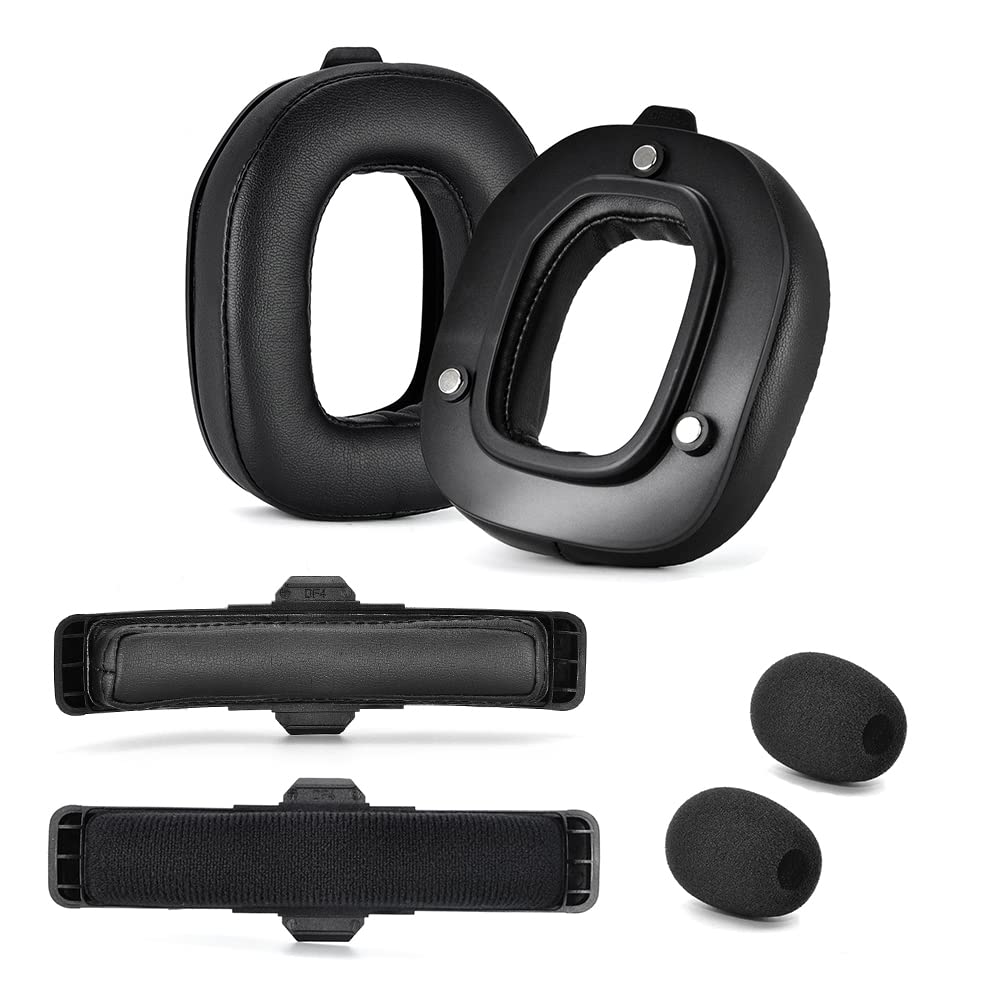 Yaowanguan A50 Gen 4 Mod Kit - Replacement Earpads Headbands for ASTRO Gaming A50 Wireless Headset Gen 4,Microphone Foam,Ear Cushions/Cups/Pads,A50 Gen 4 Accessories,Added Thickness(Black Protein)