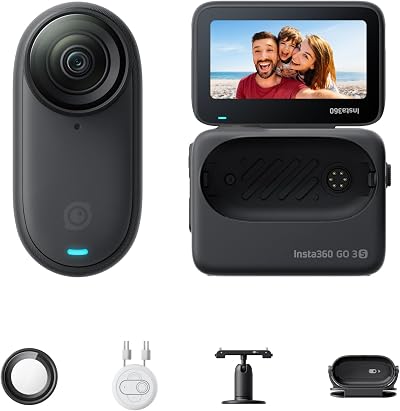 Insta360 GO 3S 64GB Midnight Black 4K Tiny Vlogging Camera 140 Min Battery