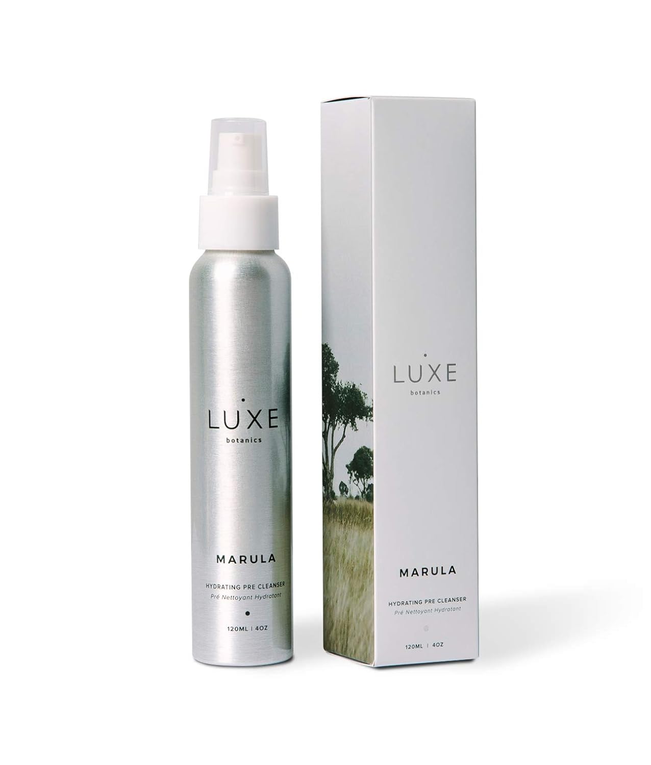 Luxe Botanics Marula Hydrating Pre Cleanser Make Up Remover - For Hydrated, Firm, Uplifted and Radiant Skin - Marula and Jojoba Oil (4oz)