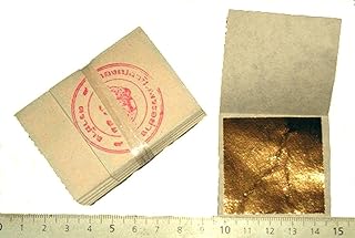 24 Karat Blattgold in 100% Originalbasis, 45mm x 45mm, 50 Stück