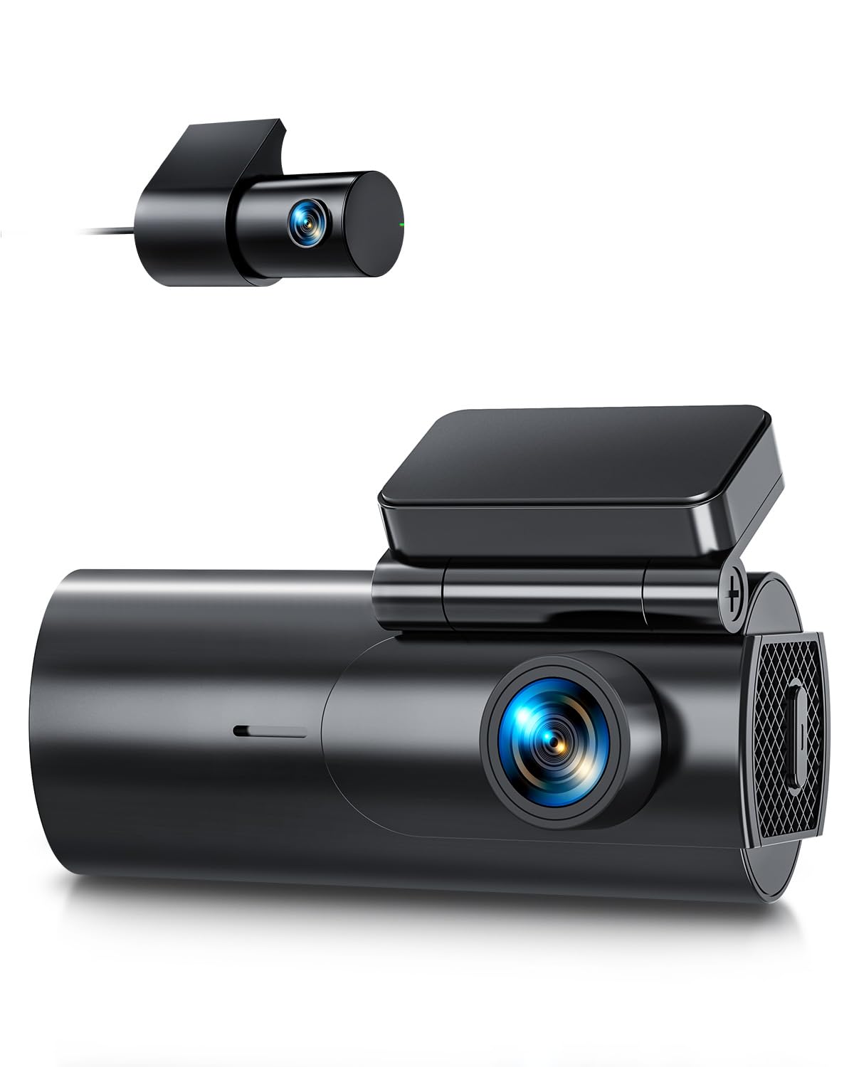 GKU 前後ドライブレコーダー 4K+1080P 【5GWIFI】 前後2カメラ 小型 24H駐車監視 HDR/WDR搭載 400万画素 夜間撮影 スマホ連携 Ｇセンサー 上書き録画 緊急録画 操作簡単 リアカメラ360° 回転 4K 2025年 GPS搭載 日本語取扱説明書 Dash Cam 64GBSDカード付き (D600)商品画像