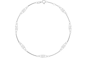 Ritastephens 14K Solid Gold Infinity Anklet 10 Inches