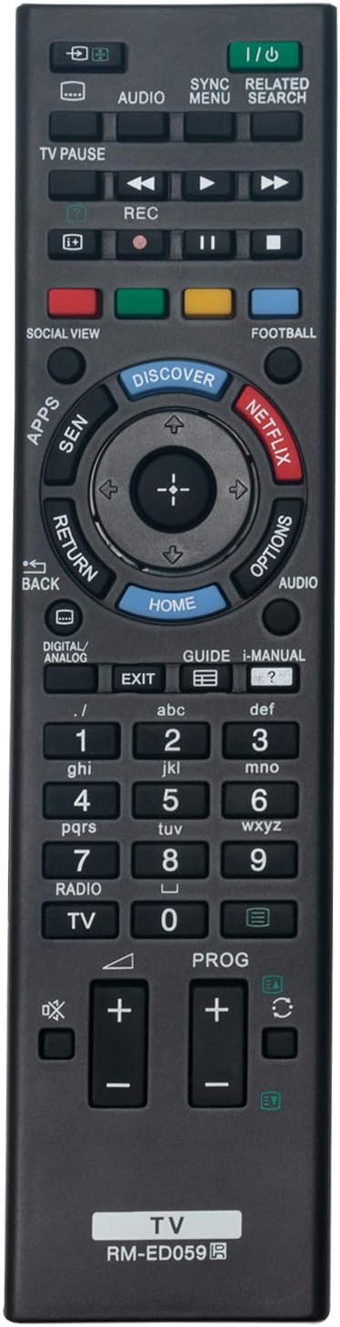 ALLIMITY RM-ED059 Remote Control Replacement for Sony Bravia TV KDL-50W828B KDL-32W706B KDL-50W829B KDL-42W706B KDL-42W828B KDL-42W815B KDL-50W805B KDL-50W829B KDL-50W828B KDL-42W705 - Image 3
