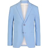 Calvin Klein Boys' Blazer Suit Jacket, 2-Button Single Breasted Closure, Buttoned Cuffs &amp; Front Flap Pockets
