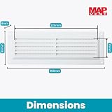 Map Plastic Louvre Air Vent with Flyscreen White 9 x 3 Single Brick Cover view 4