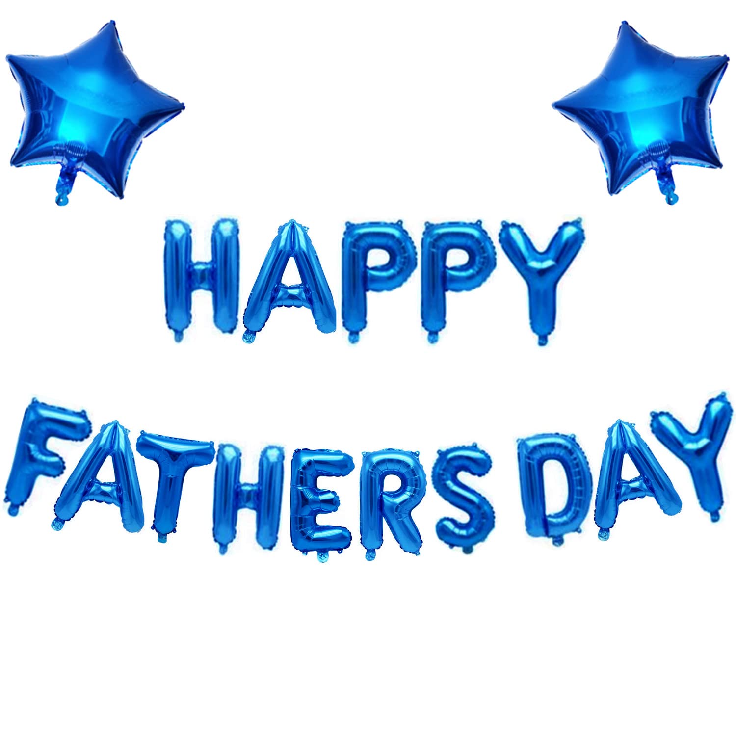 Happy Father’s Day Balloons Banner, Best Dad Ever Thank You Perfect for Father's Day Party Supplies Blue