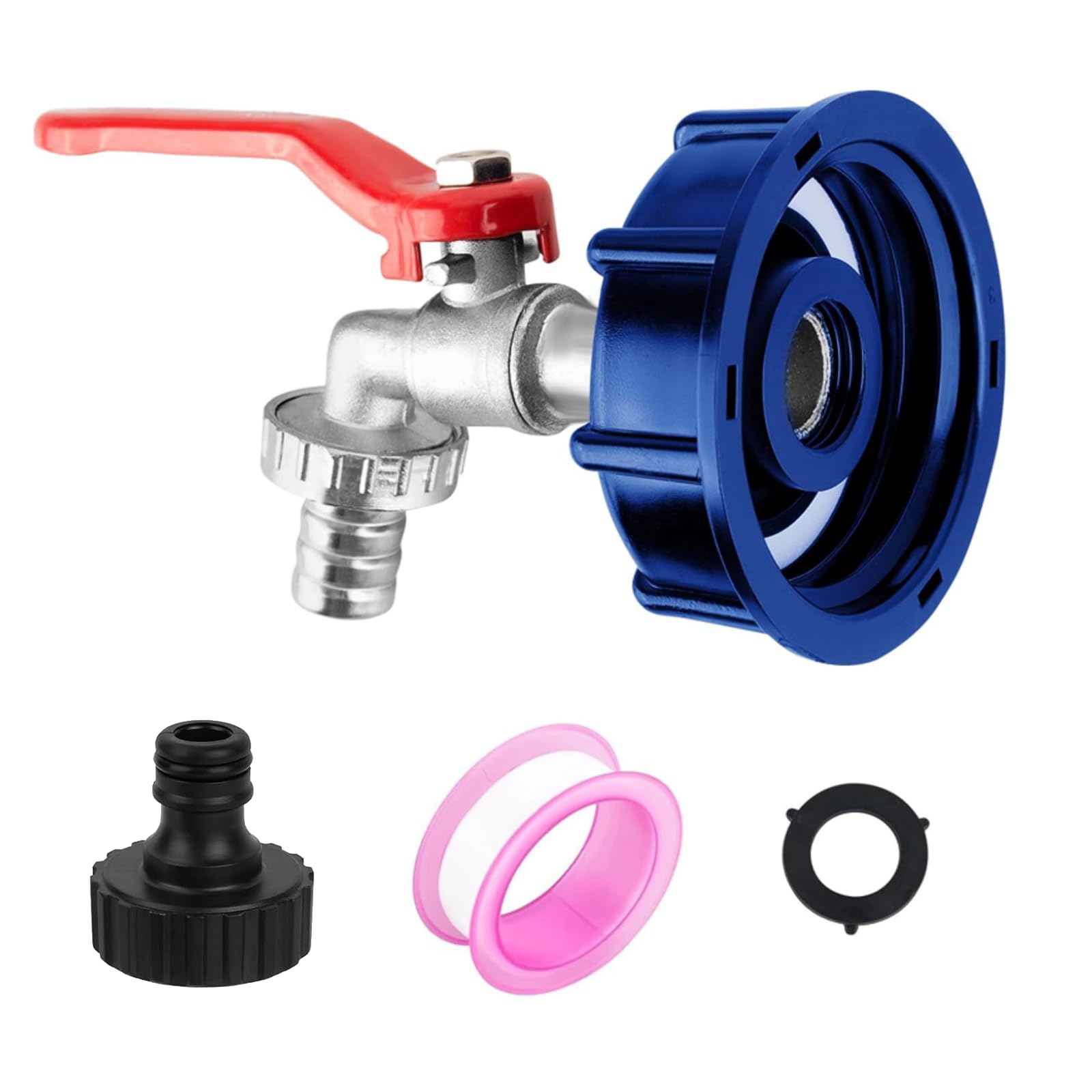 SANTUO 3/4" Leakproof Brass IBC Tank Fittings IBC Tank Adapter IBC Tap for S60x6 Water Storage Tank Tap Tank Garden Hose Connector Replace Valve Fitting Parts